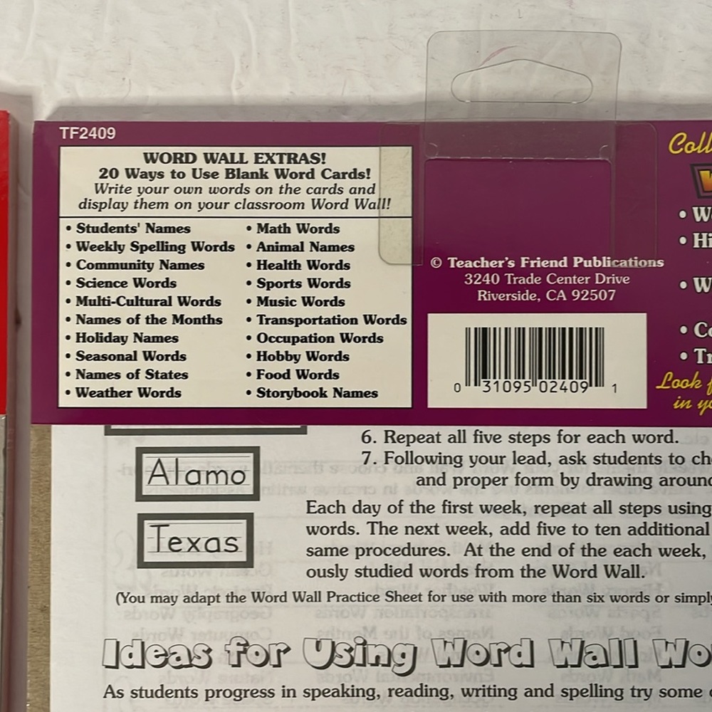 Teacher’s Friend Publications Word Wall words & Word Wall Extras NWT - Picture 8 of 8